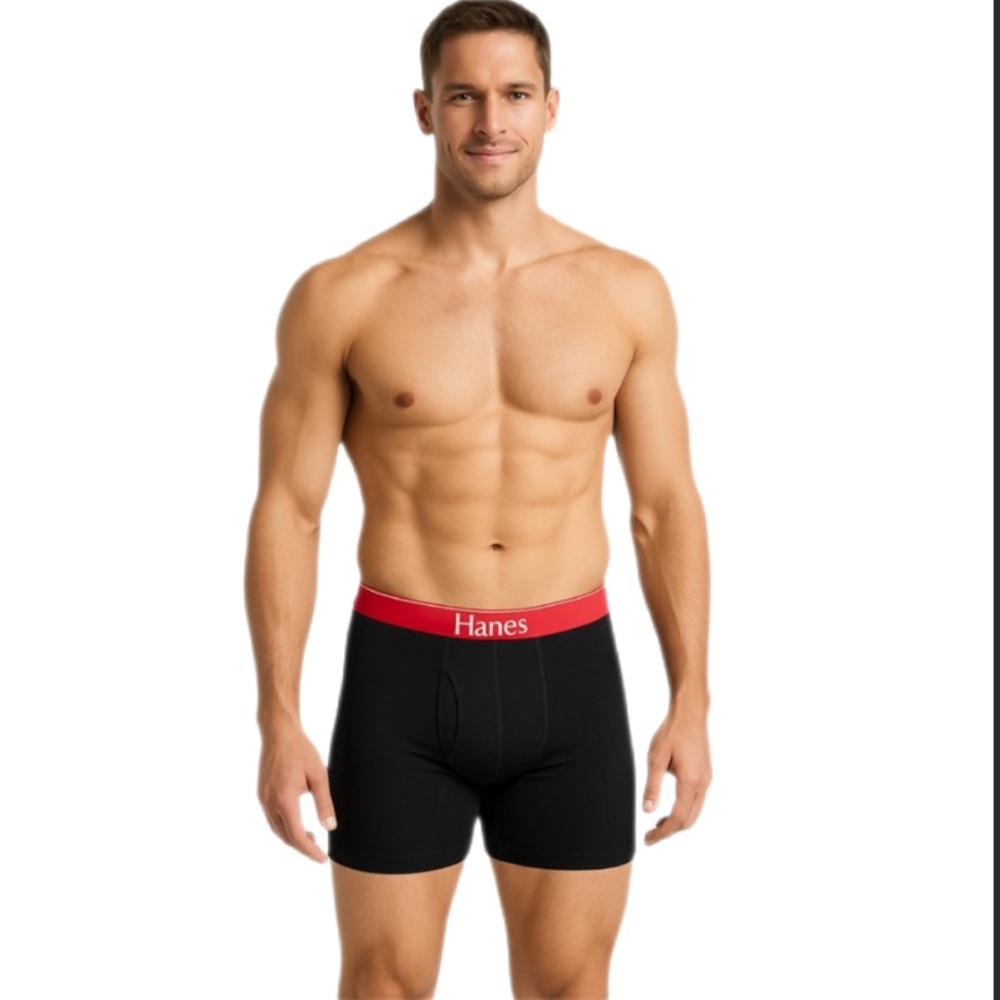 NWT: Hanes Originals 3-Pack Men's Stretch Boxer Briefs, M
